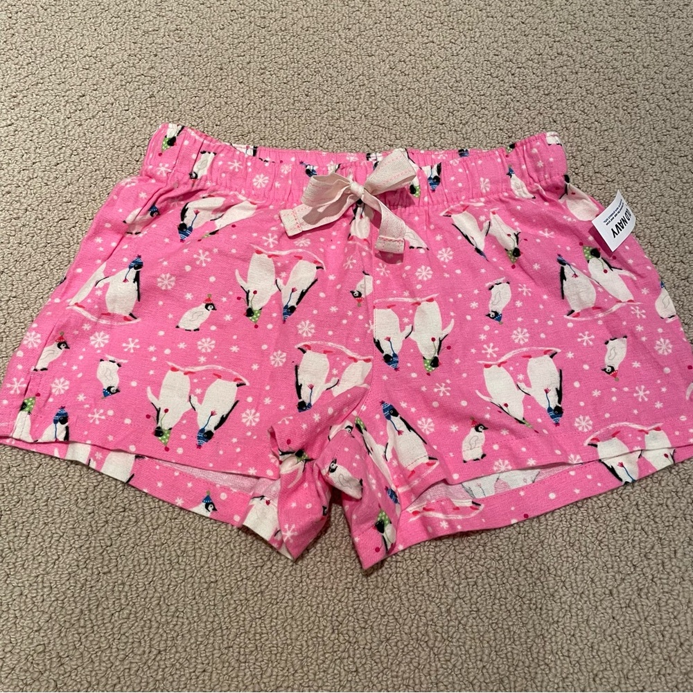 Old Navy Pajama Short- Pink Penguin